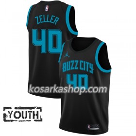 Dres Charlotte Hornets Cody Zeller 40 2018-19 Jordan Brand City Edition Crna Swingman - Dječji